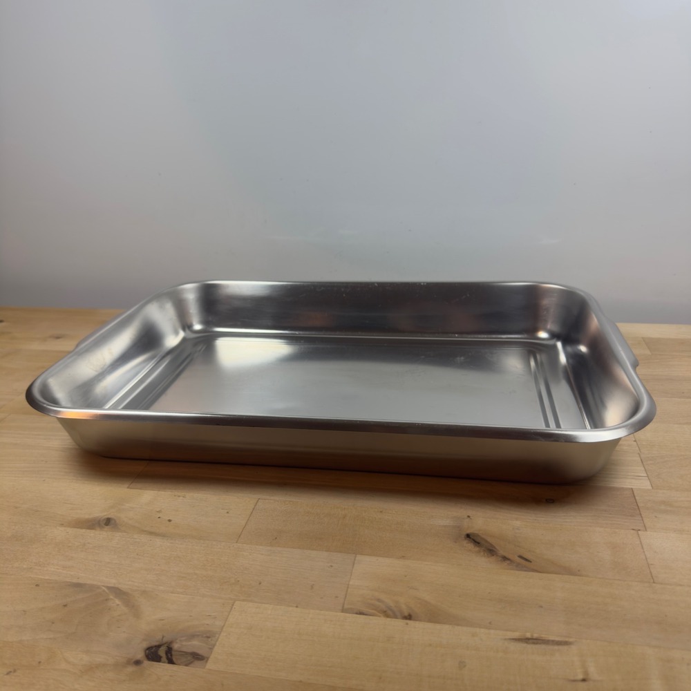 Vollrath Stainless Steel Roasting Pan 12 3/8 x 8 1/8 x 2 3/8 USA Made Silver